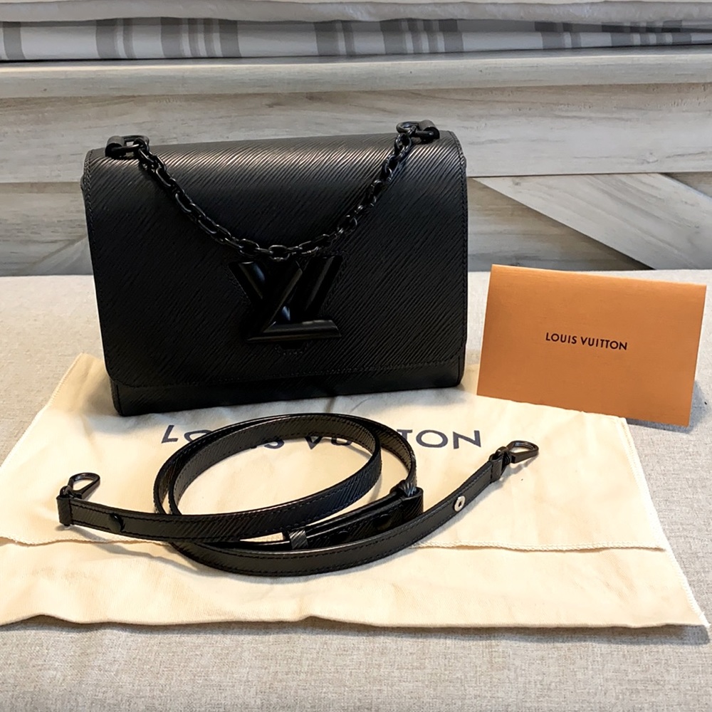 louis vuitton twist mm epi leather all black